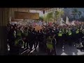 victorian police use pepper spray on protesters in melbourne at reclaim australia