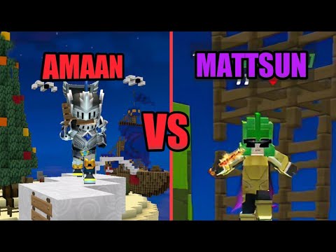 Lucha legendaria entre Amaan y Mattsun en Bedwars (Blockman Go)