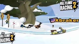Most Beautiful Glich From History of Hill Climb Racing 2 with Scooter Android GamePlay 2017