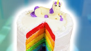 HOW TO MAKE A RAINBOW CAKE - NERDY NUMMIES