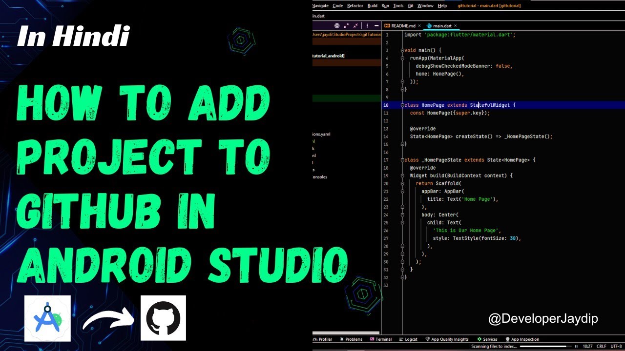 How To Add Project To Github In Android Studio | Step By Step In Hindi ...