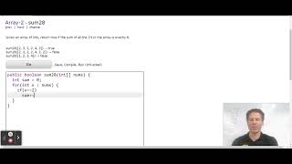 CodingBat Java Array-2 sum28