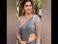 av36 tanya ravichandran in cutest saree @ new movie pooja @worldcinimini