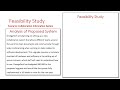 feasability study