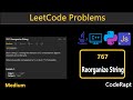 Reorganize String | Leetcode Q.767 | Python | C++ | Java | JavaScript | LeetCode Daily Challenges