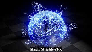 Unreal Engine Marketplace Magic Shields VFX Showcase / VRhinoFX