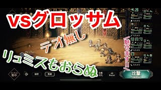 オクトラ大陸の覇者！グロッサム戦！3名はレベル65の星4キャラ！74ターンのこだわり攻略！【OCTOPATH TRAVELER大陸の覇者】