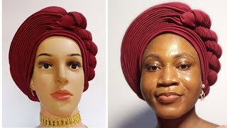 How to make Turban Cap with Pleated Frame and Twisted Design/Turban Gele