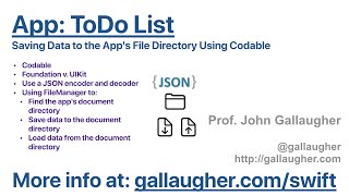 Ch. 5.7 Saving Data to the App's FileDirectory with Codable