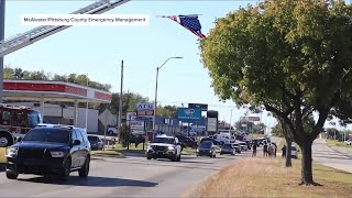 Multi-agency procession honors men who died in Hartshorne accidents
