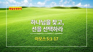 [12월 9일 묵상] 아모스 5장 1절 - 17절, 하나님을 찾고, 선을 선택하라 - #매일성경 #큐티 #새벽예배설교문