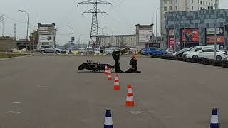 しそGP #ShisoGP Girl crash on motorcycle. Пережала тормоз Loncin LX 250-15 Polishchuk Maryna, Ukraine