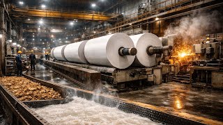 Inside the World's Most Advanced Paper Mill: From Pulp to Rolls of $1,000 Paper (Full Process)