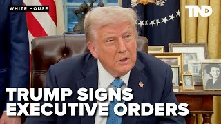 Trump takes questions after signing executive orders