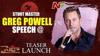 Stunt Master Greg Powell Speech at Sye Raa Narasimha Reddy Official Teaser Launch | Chiranjeevi