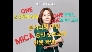 본사미팅~ MiCA 승인 진행 순조롭게 진행, DSP 2,3단계 준비중, 원포렉스, 원보야지 오픈