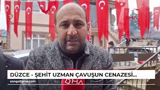 DÜZCE - Şehit uzman çavuşun cenazesi memleketi Düzce'de