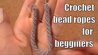 HOW TO: Crochet bead ropes for begginers! Easy step by step tutorial