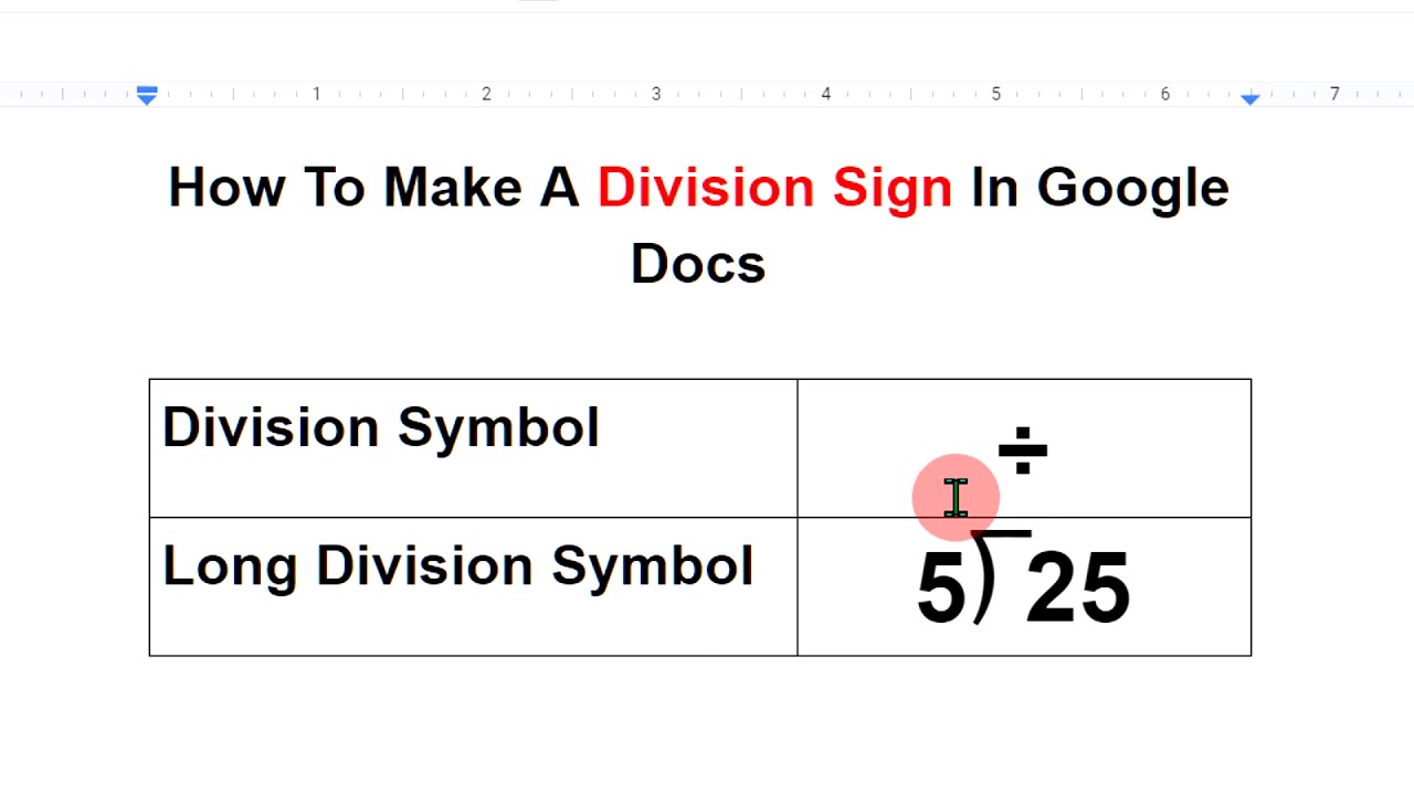 How To Put A Division Sign On Google Docs Infoupdate Org