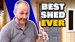 How To Build Your OWN Shed | Soffit, Posts, Trim, Ramp & Door Tutorial