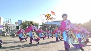 空 Qou 🔥🔥  逆光浴びて空さんに七色の虹が🌈✨ マジックアワー♪♪ 四日市よさこい祭り第１６回 市民公園会場 #四よさ #よんよさ#やったろ舞 #四日市よさこい #空 #Qou #マジックアワー