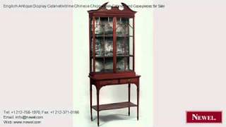 English Antique Display Cabinet/vitrine Chinese Chippendale