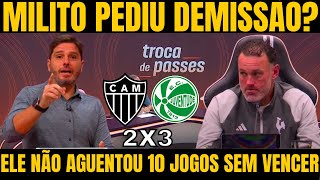 💥TROCA DE PASSES! MILITO FALA APÓS MAIS UMA DERROTA E DEIXOU CLARO... / NOTICIAS DO ATLETICO MG HOJE