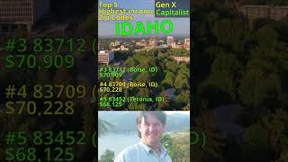 Top 5 IDAHO Highest Income areas by zip code.
