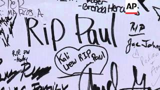 Thousands of fans turn out on Sunday for a tribute to actor Paul Walker and his friend, Roger Rodas,