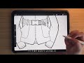 how to draw flats with ipad. 패션 도식화 아이패드로 쉽게 그리기.