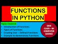 Functions Class 12 Computer Science with Python