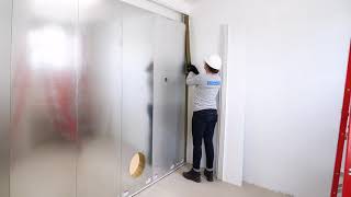 FireblockWall Finishing Up Installing Insulation