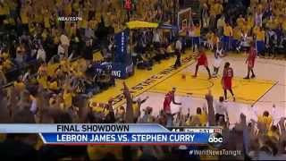 Game 1 Cavs vs. Warriors 2015: LeBron James and Stephen Curry in the NBA Finals