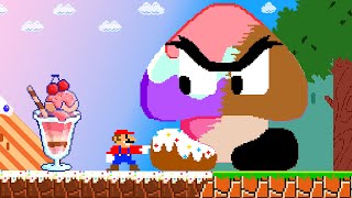 Super Mario Bros. But When Everything Mario Touches Turns Into ICE CREAM | MAPIX Mario Run