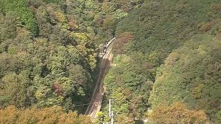 秘境駅　坪尻駅　南風5号　2700系通過を坪尻駅展望台から