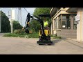 wallemac mini excavator boom swing