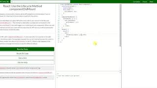 REACT: Use the Lifecycle Method componentDidMount (33)