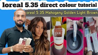 loreal 5.35 hair colour toutrial)( #education #saloneducation #trendingvideo #viralhair #viralvideo