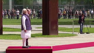 PM Modi receives ceremonial welcome in Berlin, Germany #modi