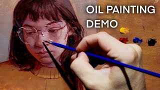 Portrait painting DEMO in oil paint