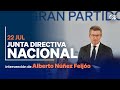 Feijóo preside la Junta Directiva Nacional