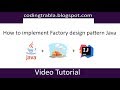 How to implement Factory design pattern in Java byVY