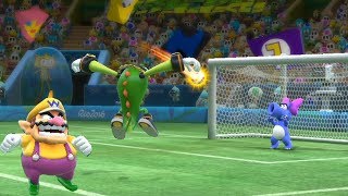 Football( Extra Hard) Team Wario vs Team Vector(CPU)- Mario and Sonic at The Rio 2016 Olympic Games