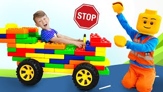 Senya and Lego Man Build a Car