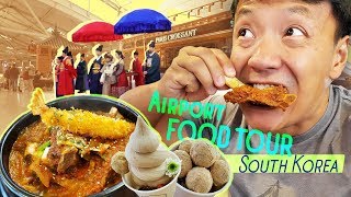 SPICY Korean SHORT RIBS & Airport FOOD TOUR of Incheon in Seoul South Korea