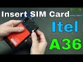 Itel A36 Insert The SIM Card