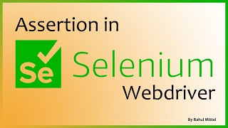 Assertion in Selenium Webdriver