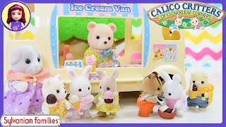 Sylvanian Families Calico Critters Ice Cream Van Polar Bear Unboxing Setup Silly Play Toys Kids