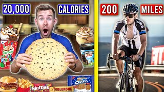 I Tried To Eat 20,000+ Calories & BIKE 200 Miles in One Day!