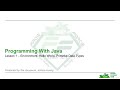 Programming With Java | Lesson 1 - Repl, Hello World